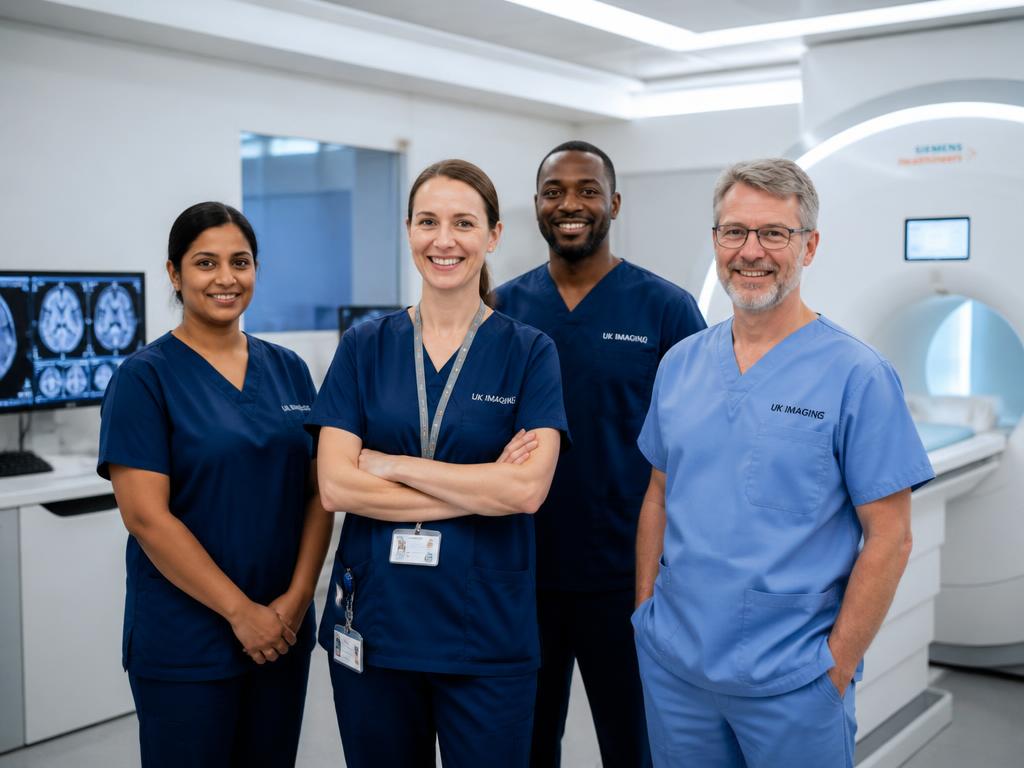 UK Medical Imaging clinical team in a modern imaging suite